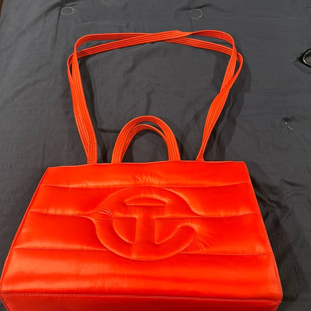 Telfar Medium shopper. Some wear on the corners and handles. See photos.